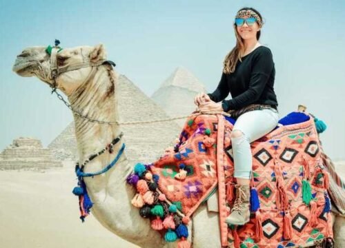 CAMEL RIDE TRIP AT GIZA PYRAMIDS DURING SUNRISE OR SUNSET